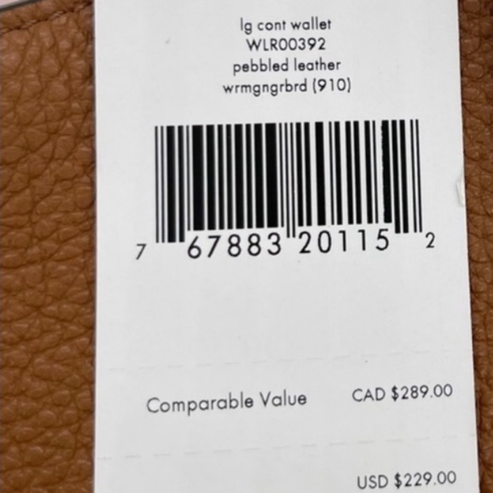 kate spade tan leather zip-around wallet - Picture 6 of 8